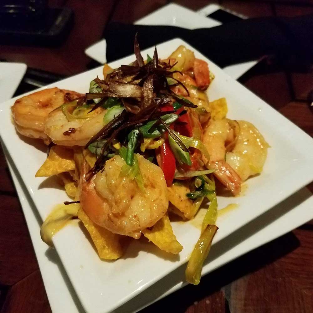Cork Wine & Tapas - Thai Shrimp Nachos